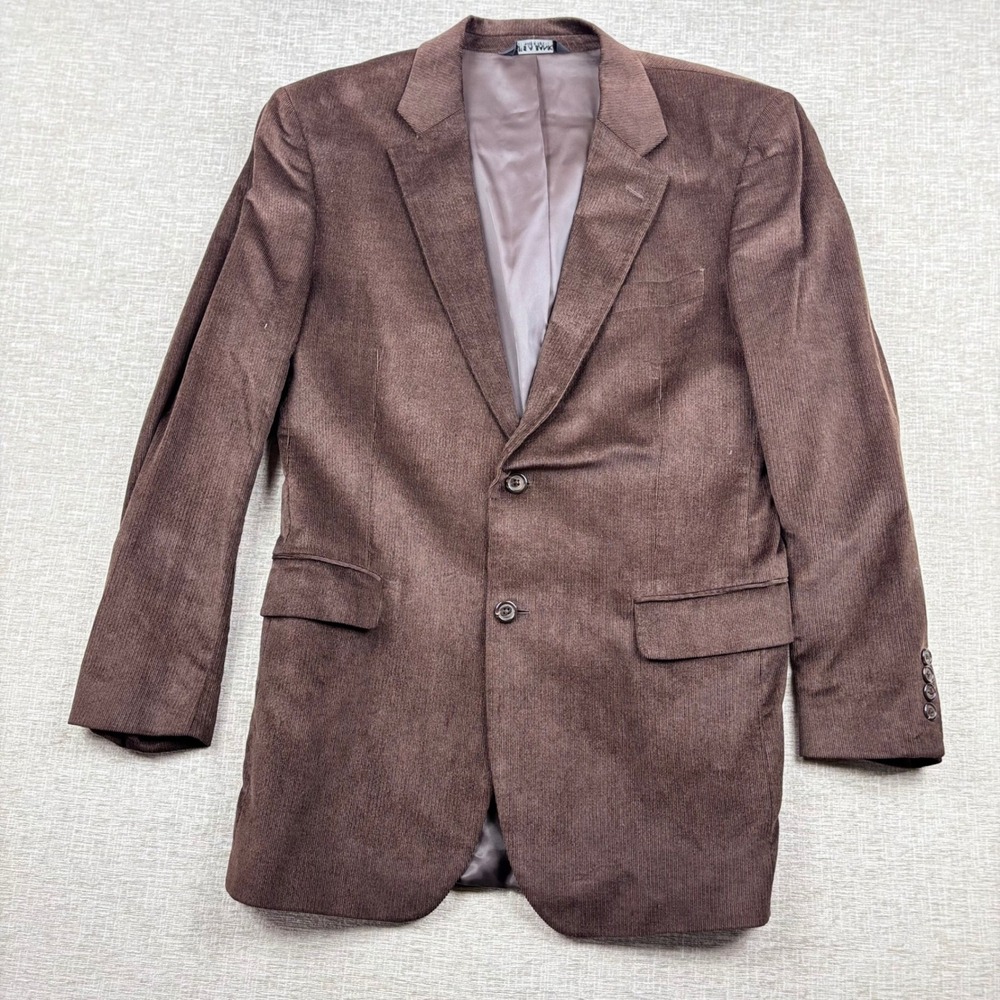 Jos A Bank Mens 44R Brown Corduroy Blazer Two Button Sport Coat
